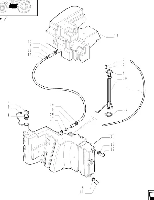 87546879 - Бак топл. доп. T7/Pm.
